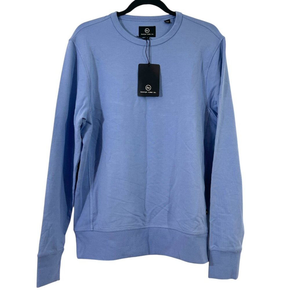 Foreign Rider Performance Crew Metallic Blue Size 1 New